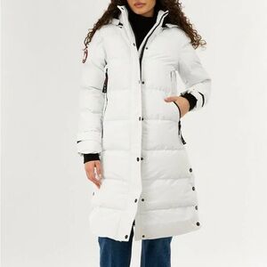 Canada Weather Gear Quilted Maxi Parka Jacket - White. New with Tags